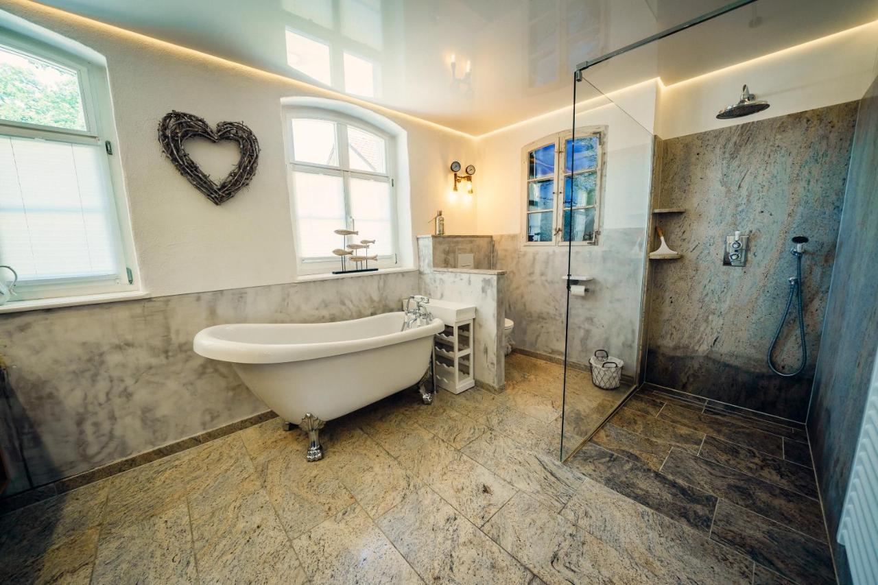 Alte Schmiede Mit Sauna, Pool Und Whirpool Im Aussenbereich Schoenstes Ferienhaus Der Lausitz Elsterheide Ngoại thất bức ảnh